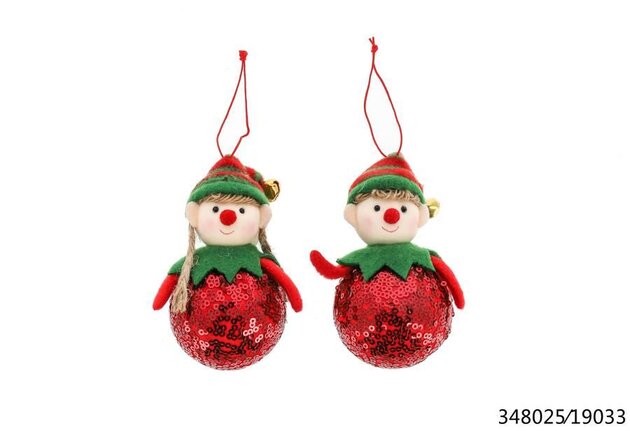 Hanger elfje H12cm - meisje+jongen