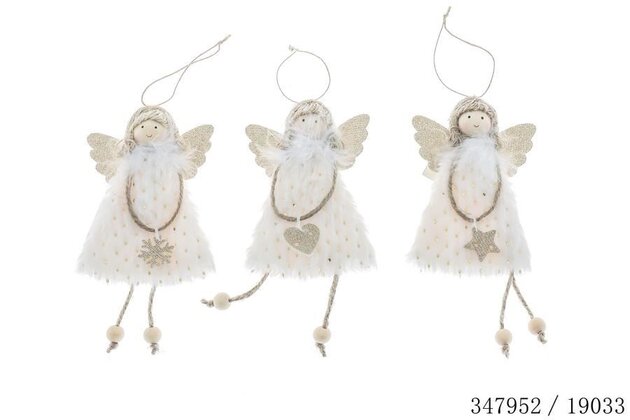 Hanger engel meisje H14cm 3ass