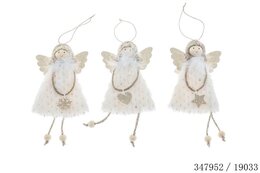 Hanger engel meisje H14cm 3ass