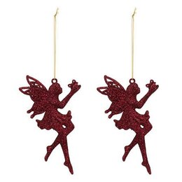 Hanger fee H15cm 2stuks rood