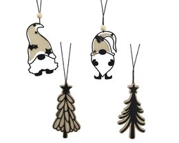 Hanger figuur 6x12cm zwart 4ass