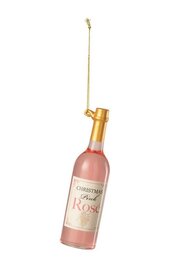 Hanger fles rosé 3x13cm glas