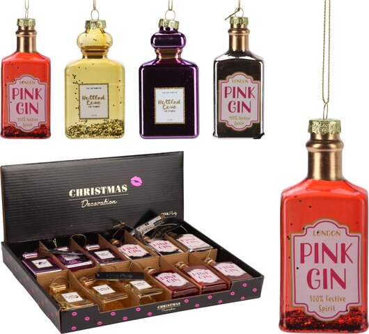 Hanger flesje H9cm 4ass