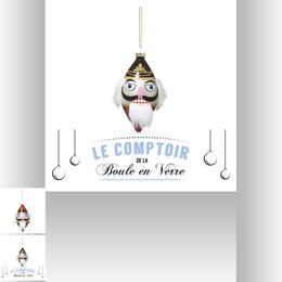 hanger gezicht notenkraker glas 11cm - afbeelding 3