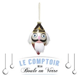 hanger gezicht notenkraker glas 11cm - afbeelding 1