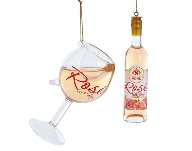 Hanger glas of fles rosé
