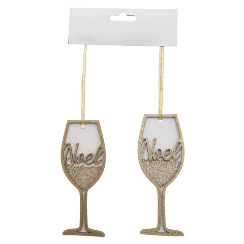 Hanger glazen hout - Noël