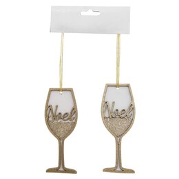 Hanger glazen hout - Noël