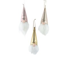 Hanger gnome D6xH19cm 3ass