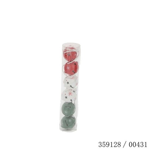 Hanger grelots 21x4cm 6stuks 3kleuren