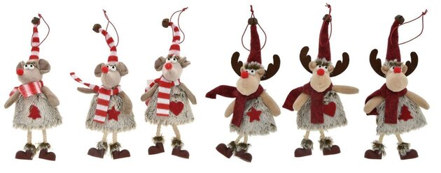 Hanger H23cm 6ass - hert + muis
