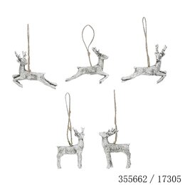 Hanger hert 9x11cm 5ass zilver