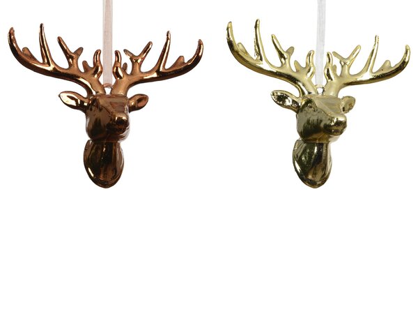 Hanger hertenhoofd 14x11cm 2ass