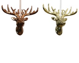 Hanger hertenhoofd 14x11cm 2ass