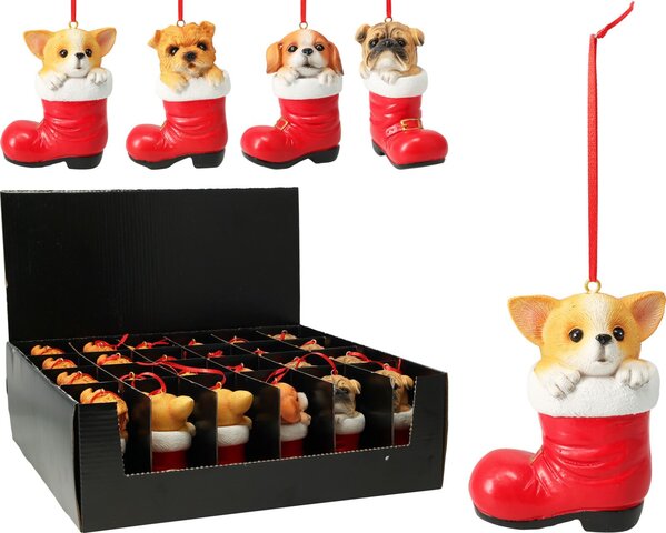 Hanger hond in laarzen 4ass