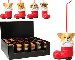 Hanger hond in laarzen 4ass