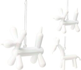 Hanger hond-rendier wit 2ass