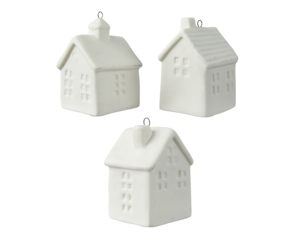 Hanger huis 4x6cm 3ass wit