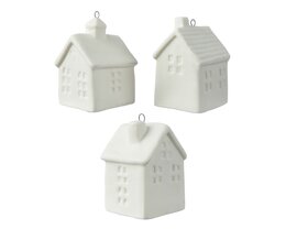 Hanger huis 4x6cm 3ass wit