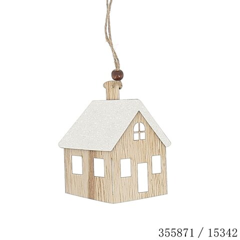 Hanger huis 9x10cm hout
