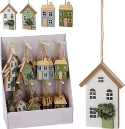 Hanger huis H10,5cm 4ass