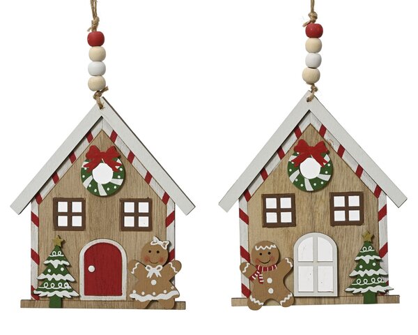 Hanger huis H17cm 2ass