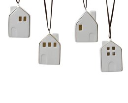 Hanger huis H5cm 4ass