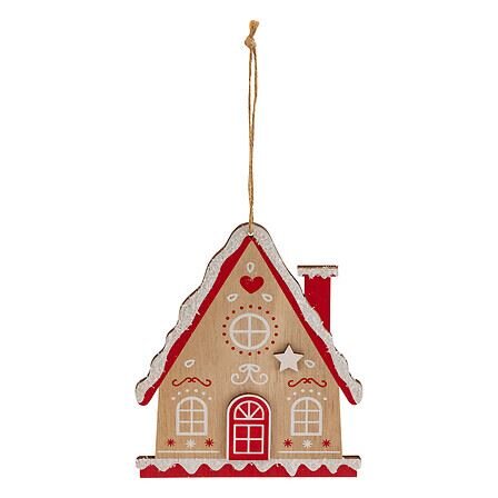 Hanger huis peperkoek H15cm hout