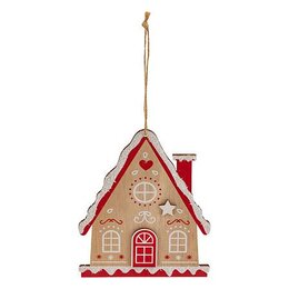 Hanger huis peperkoek H15cm hout