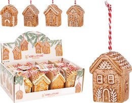 Hanger huis peperkoek H8cm 4ass
