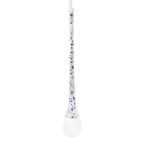 Hanger icicle glas zilver