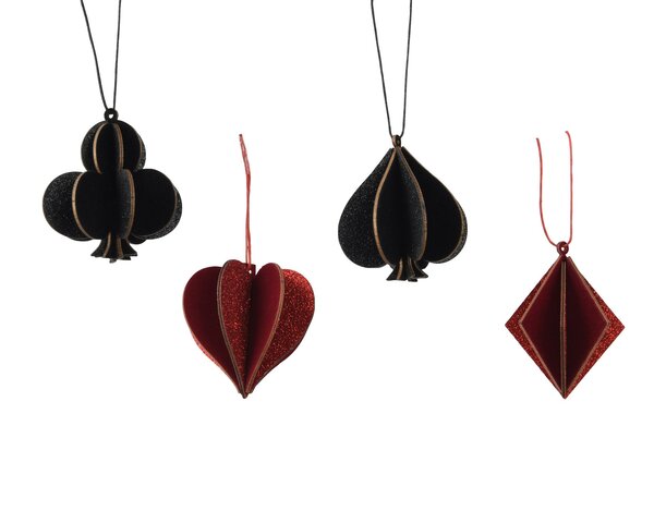 Hanger kaarten 6x6cm 2ass