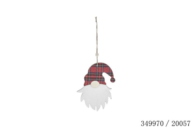 Hanger kabouter 20x16cm hout rood