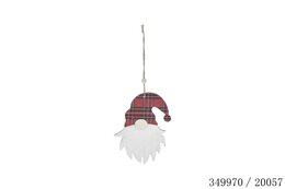 Hanger kabouter 20x16cm hout rood