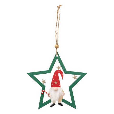 Hanger kabouter met ster H15cm