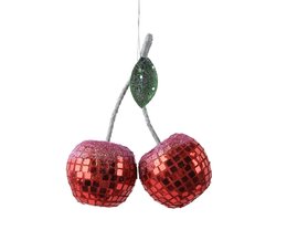 Hanger kersen 5x11cm rood