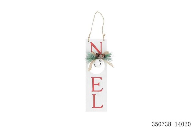 Hanger Kerst belletje 24x7cm hout