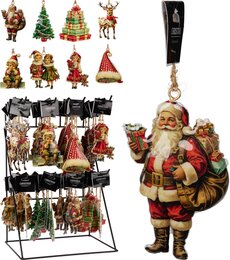 Hanger Kerst retro H10cm 8ass
