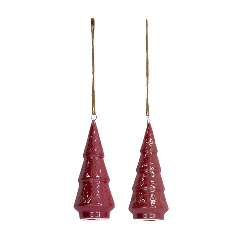 Hanger kerstboom D3xH9cm 2ass rood