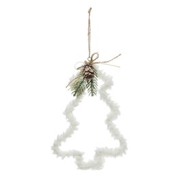 Hanger kerstboom H20cm wit