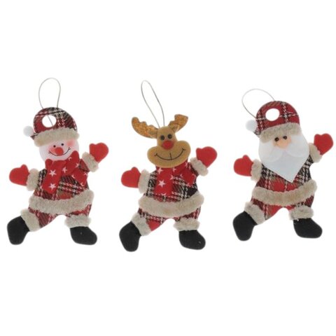 Hanger Kerstfigure 14x18cm 4ass