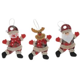 Hanger Kerstfigure 14x18cm 4ass