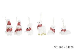 Hanger Kerstfigure 6x15cm 6ass