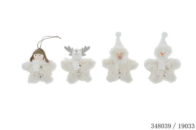 Hanger Kerstfigure 9x3x13cm 4ass