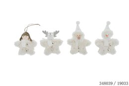 Hanger Kerstfigure 9x3x13cm 4ass