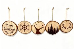 Hanger kerstfigure D10cm hout 5ass
