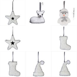 Hanger kerstfigure H11cm polyresin 8ass - afbeelding 1