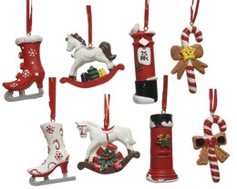 Hanger Kerstfiguur 4x6cm 8ass