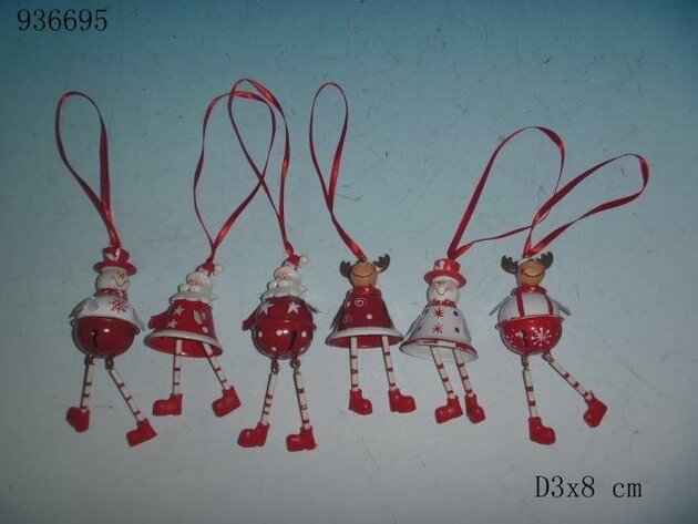 Hanger kerstfiguur 6ass