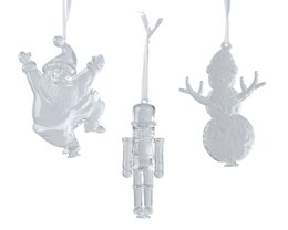 Hanger Kerstfiguur 8x10cm acryl 3ass